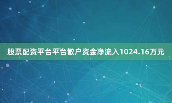 股票配资平台平台散户资金净流入1024.16万元