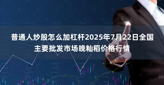 普通人炒股怎么加杠杆2025年7月22日全国主要批发市场晚籼稻价格行情